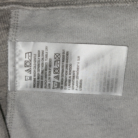 H by HALSTON- Gray Zip-Up Moto Sweater Jacket,  Size 12 - Picture 4 of 13